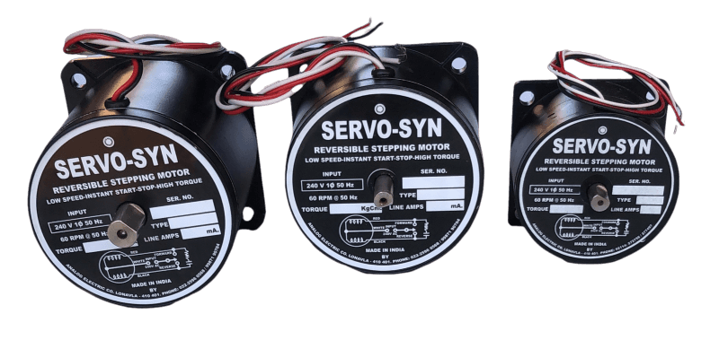 Servo-SYN reversible stepping motors — side view